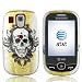 Crystal Hard Faceplate Silver With skull Design Cover for SAMSUNG FLIGHT A797 AT&T Case + swivel belt clip [WCS357]