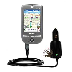 Pharos GPS 525E Car and Home 2 in 1 Combo Charger with TipExchange