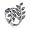 Sterling Silver Diamond Cut New Marcasite Ivy Leaf Polished Finish Band Ring Size 6