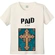 PAID BLACK LETTER BLUE CROSS - BigBoyMusic Youth Designs - White T-shirt