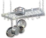 Concept Housewares Cookware Rectangular Ceiling Rack - Stainless Steel