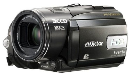 JVC Everio GZ-HD3 - Camcorder - High Definition - 570 Kpix - optical zoom: 10 x - supported memory: MMC, SD, SDHC - HDD : 60 GB