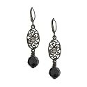 Victorian Gothic Black & Diamond Drop Earrings
