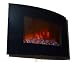 Golden Vantage 35.5 Wall Mounted Electric Fireplace Heater Curved Tempered Glass with Log GV-520AL