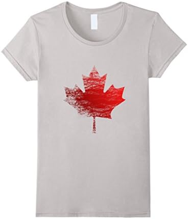Women's Canada T-shirt Large Silver