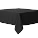 Classic Home Basketweave Tablecloth - Black (60x84")