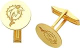 14K Gold NFL Miami Dolphins Logo Cuff Links