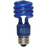 Globe 4761101 13-Watt Ultra-Mini Compact Fluorescent Spiral Bulb, Blue, 4-Pack