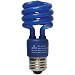 Globe 4761101 13-Watt Ultra-Mini Compact Fluorescent Spiral Bulb, Blue, 4-Pack