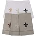 Oatmeal Black Fleur de Lis Fingertip or guest towel 14 by 22 inches