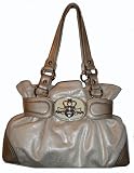 Women's Kathy Van Zeeland Purse Handbag Angel Dust Belt Shopper Ice