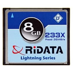 RiDATA 8GB 233X Compact Flash CF Lightining Series