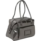 Calvin Klein Cortina Leather Satchel (Pewter)