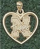 Anderson Jewelry Nebraska Cornhuskers Huskers Heart Gold Charm