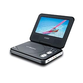 Coby Electronics TF-DVD7307 7-Inch Portable DVD Player with Swivel Screen