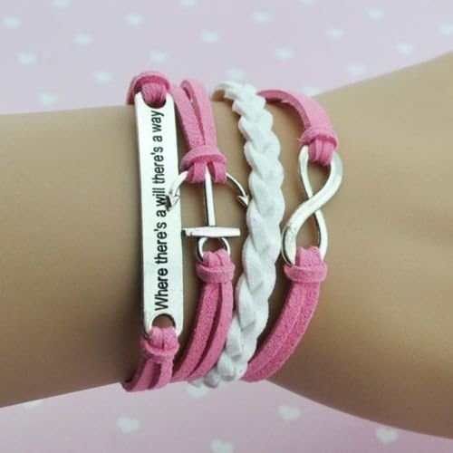KhaoPan fashion - NEW Jewelry fashion Leather Cute Infinity Charm Bracelet Silver lots Style pick Type37