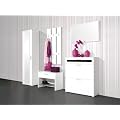 Wandgarderobe Garderobenpaneel Portici in 2 Farben (Farbe: wei�)