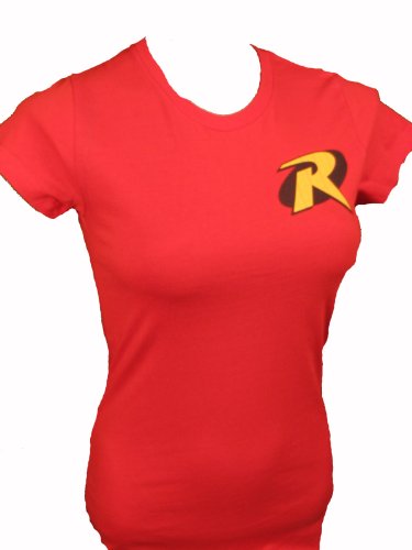  Robin Logo Symbol Womens Fitted Juniors Batman T-shirt