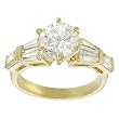 Goldtone Round-cut Cubic Zirconia Bridal Ring (Sizes 5 - 9 available)
