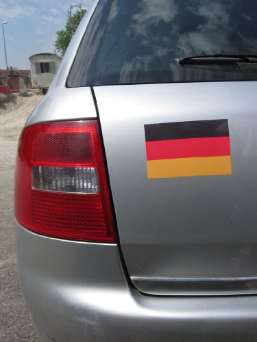 Deutschland Fahne/Flagge (10 cm x 15 cm), EM 2012, Auto Folie, Motorrad, PKW, Autoaufkleber versandkostenfrei