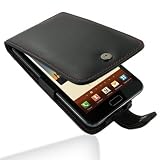 Pdair Housse En cuir clapet pour Samsung Galaxy Note GT-N7000 Noir Points Rouges