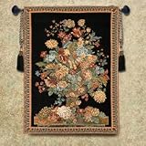 Review   / Floral Urn Tapestry with Rod and Tassels