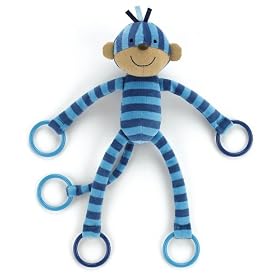Jellycat - Blueberry Monkey Rattle, 36cm