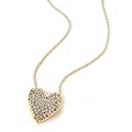 PETAL DOLLS Gold Crystal Heart Necklace