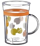 iwaki パイレックス カフェマグ 水玉 4011-OMZ