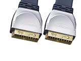 41JW7bAiZyL. SL160  Clicktronic HC 2 150 21 polig belegt Scart Flach Kabel (vergoldete Kontakte) 1,5 m