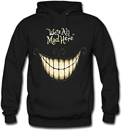 FHIHFE Printing Custom We're all mad here Women's Classic Hoodie Sweatshirt Black