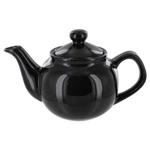EnglishTeaStore Brand 2 Cup Teapot - Black Gloss Finish