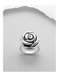 Flower Ring In 92.5 Sterling Silver