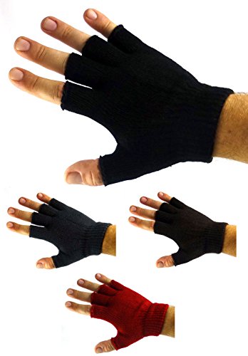 Plain Unisex Fingerless Gloves