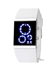 WHITE Fashion Sports Watches For Women Time/Date Waterproof Men/Women Sports Digital LED Wrist Watch