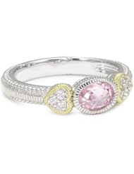 Judith Ripka "Ambrosia" Oval Stone Pink Stack Ring