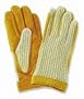 Pigskin Crochet Back Riding Gloves Black 6 (6503)