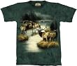 The Mountain Autumn Mist Deer Lake Adult Tee T-shirt