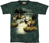 The Mountain Autumn Mist Deer Lake Adult Tee T-shirt