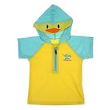 子供水着 女の子水着　帽子付き水着 セパレート ペンギン ブルー 可愛い 子供用 UV水着 ボーイズ キッズ 女の子 男の子 スクール スイムウエア 快適 5点セット 水遊び 海水浴 温泉 子供服 練