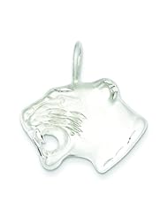 Sterling Silver Panther Head Charm Pendant FindingKing