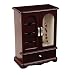 "Adele" Mele & Co. Upright Glass Door Jewelry Box in Mahogany