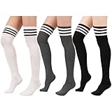 Zando Women Triple Stripe Over the Knee High Socks