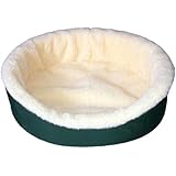 Dog Bed King USA Extra Large Imitation Lambswool Dog Bed, 42-Inch by 32-Inch by 7-Inch, Green