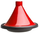 Le Creuset Enameled Cast-Iron 1-3/4-Quart Moroccan Tagine, Red