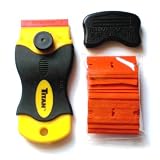 Buy 25 Plastic Double Edged Razor Blade and Titan Scraper by Mini Scraper