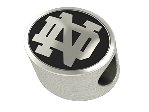 Notre Dame Fighting Irish Sterling Silver Antiqued Bead Fits Most European Style Charm Bracelets