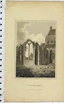 1805 VIEW PAISLEY ABBEY SCOTLAND ARCHWAY OLD PRINT