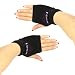 Knit Hand Warmer Fingerless Love Heart Gloves Purple with Black