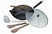 Typhoon Professional Metal Utensil Safe Nonstick 14-Inch Woks Set, Gloss Black